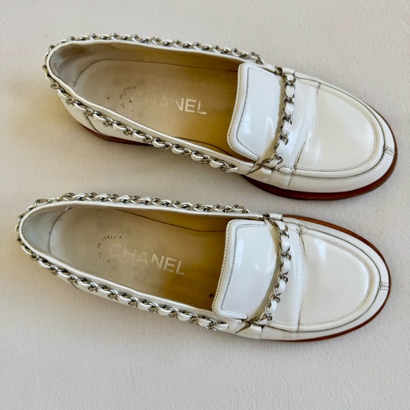 Chanel Patent Leather Chain Loafers - Picture 3 of 10